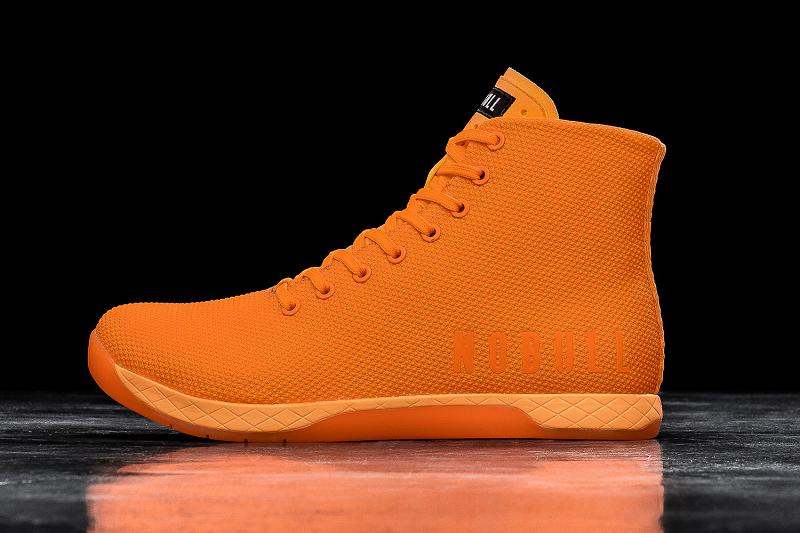 Orange Nobull High-Top Neon Orange Men\'s Trainers | CA K1462O